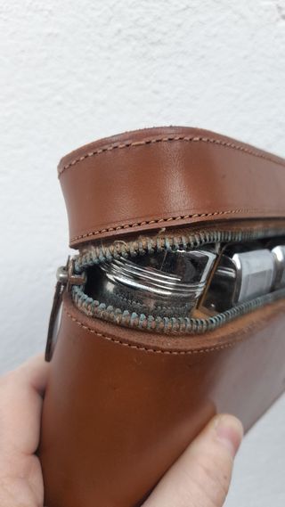 Set da viaggio vintage in pelle