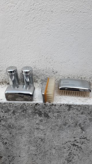 Set da viaggio vintage in pelle