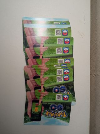 20 Tarjetas Pokémon GO CADUCADAS