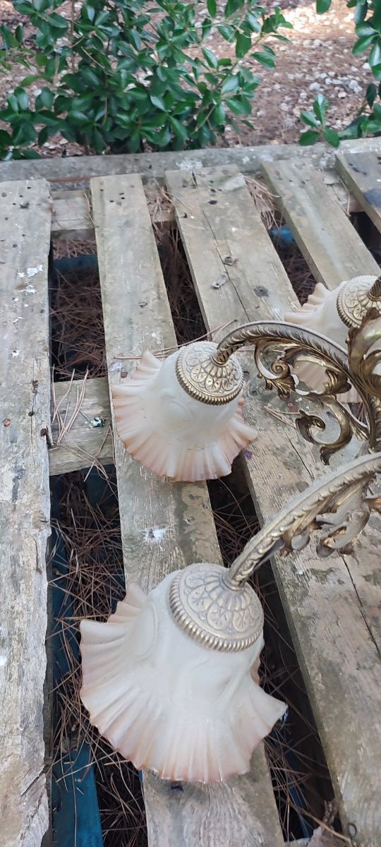 Lampara antigua 6 brazos dorada