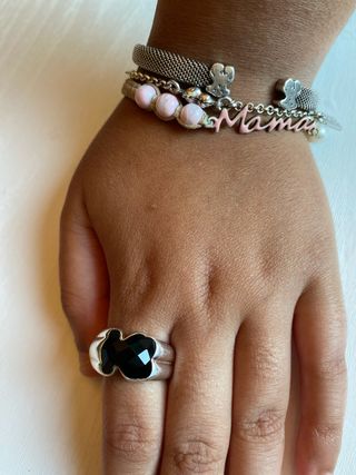 Anillo TOUS ónix plata