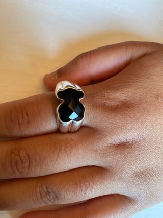 Anillo TOUS ónix plata