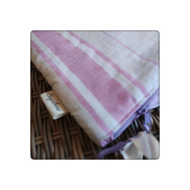 Handmade - Neceser rayas rosa-blanco