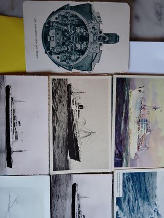 Postales de barcos años 60's 5€ c/u