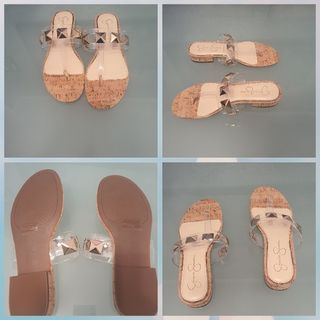 Sandalias planas doradas