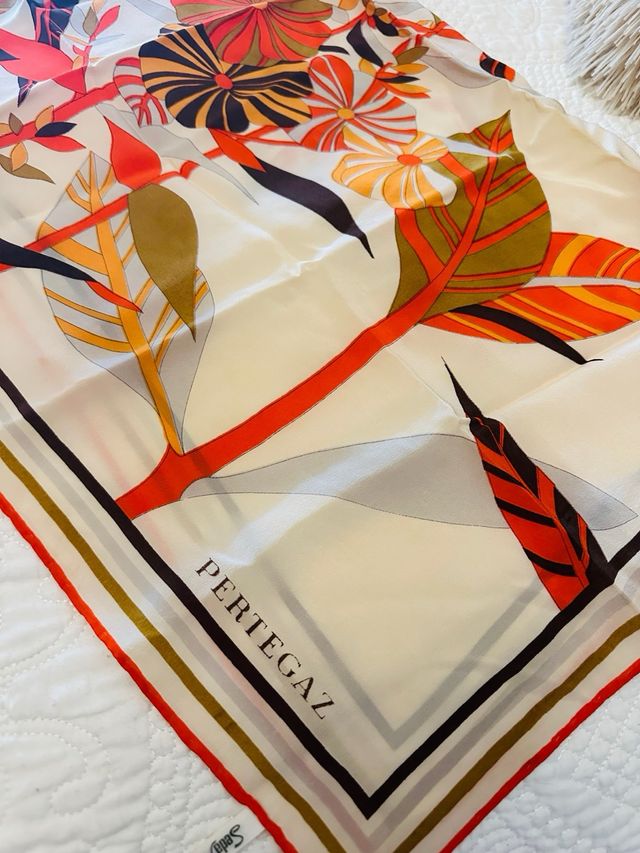 Pañuelo seda PERTEGAZ multicolor