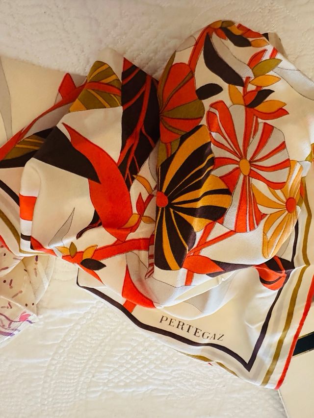 Pañuelo seda PERTEGAZ multicolor