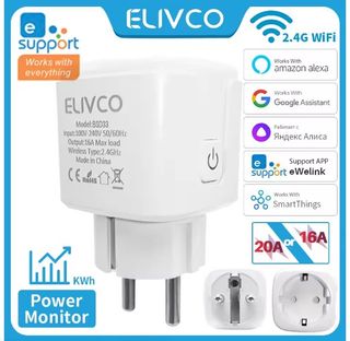 Enchufe inteligente ELIVCO 20A WiFi
