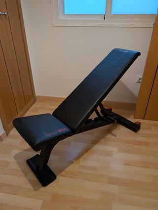 BANCO MUSCULACIÓN + MANCUERNAS + BARRA DOMINADAS