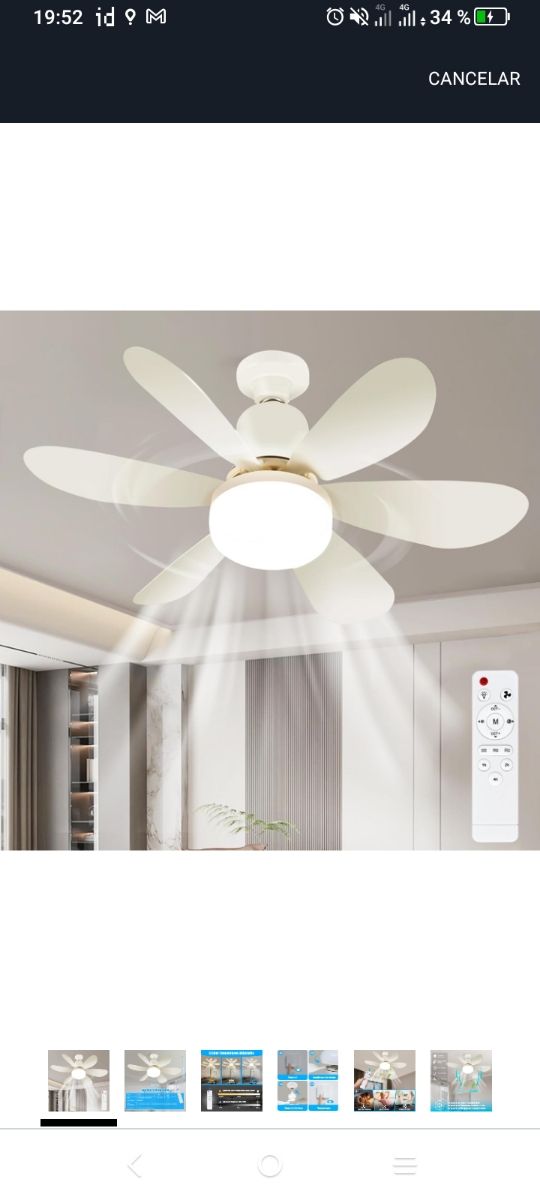 VENTILADORES techo con luz REGULABLE A ESTRENAR