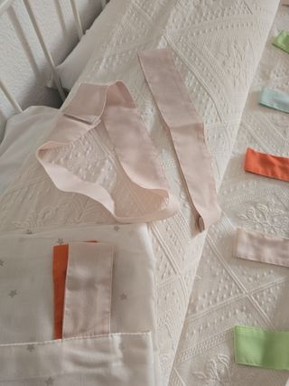 Cortinas infantiles blancas con estrellas