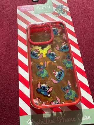 Funda iPhone 14 Pro Stitch Navidad