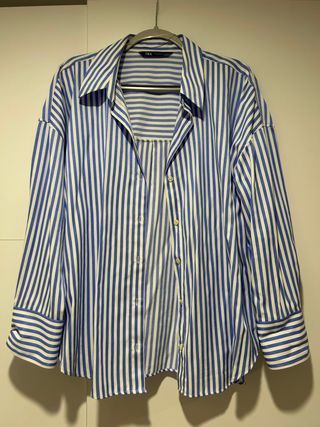 Camisa Zara azul rayas Primavera