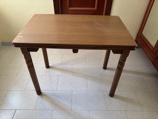 Mesa extensible madera - marrón