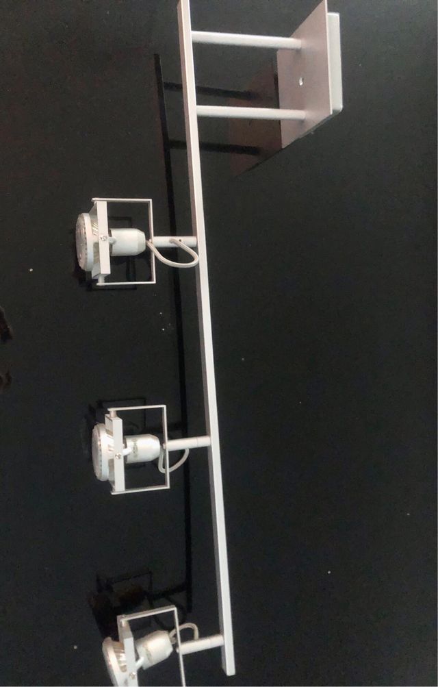 Lampara 3 focos - metal plata