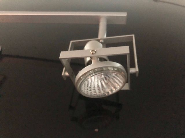 Lampara 3 focos - metal plata