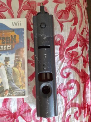 PRECINTADO.Juego Wii Western Heroes+Rifle NUEVO 