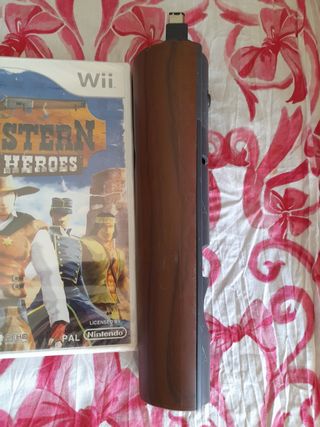 PRECINTADO.Juego Wii Western Heroes+Rifle NUEVO 