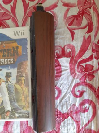 PRECINTADO.Juego Wii Western Heroes+Rifle NUEVO 