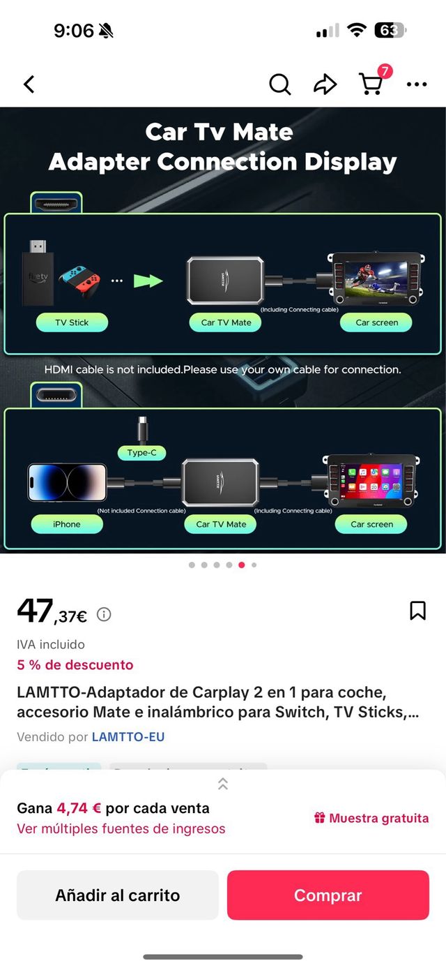 Adaptador Carplay 2x1 - HDMI
