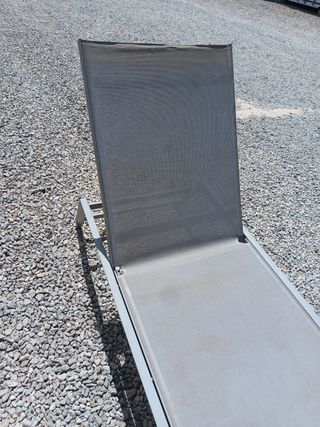 Hamaca Gris Plegable - Metal y Tela