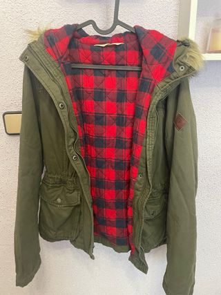 Parka Hollister verde oliva