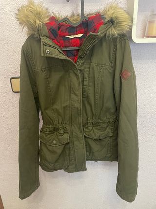 Parka Hollister verde oliva