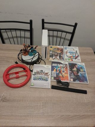Wii + 5 juegos + accesorios