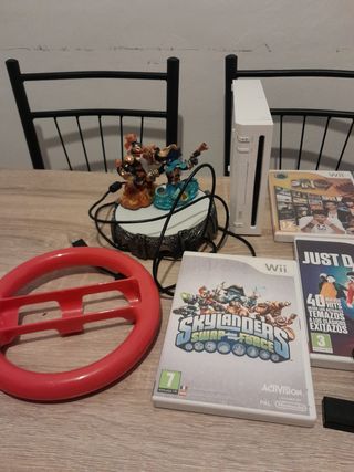 Wii + 5 juegos + accesorios