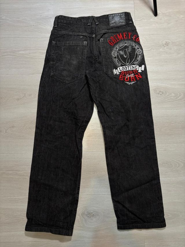 Vaqueros Grimey negros y2k vintage washed