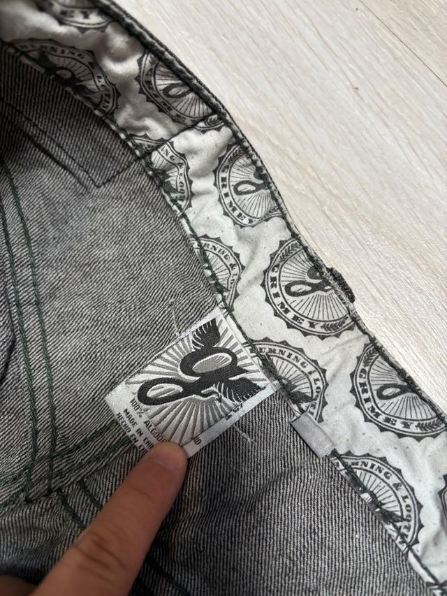 Vaqueros Grimey negros y2k vintage washed