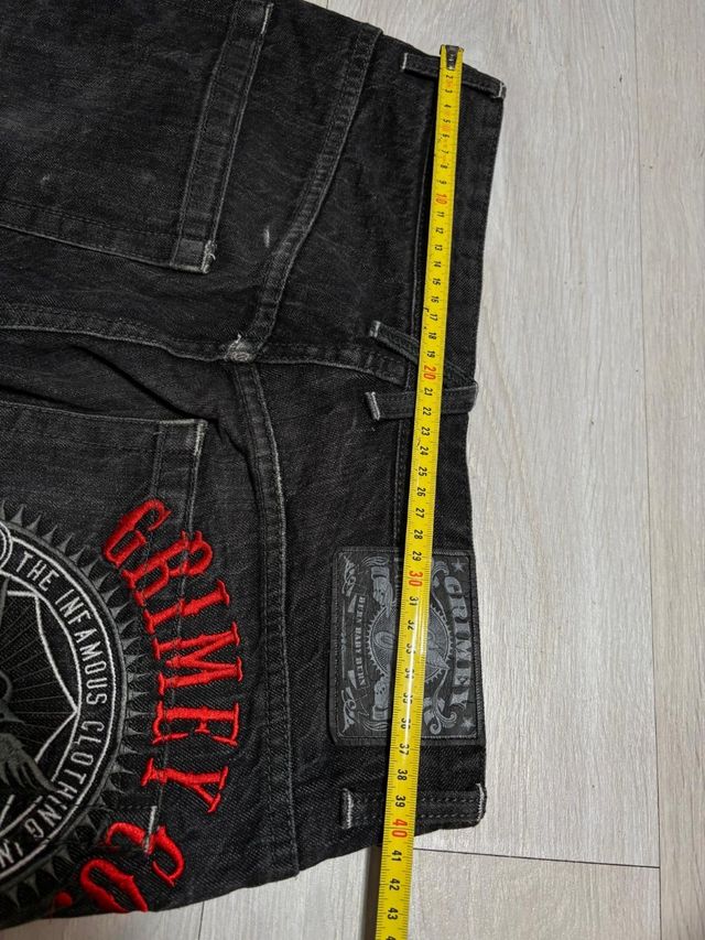 Vaqueros Grimey negros y2k vintage washed