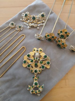 Traje Fallera  marrón-dorado