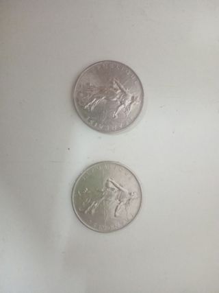2 Monedas Francia 1955