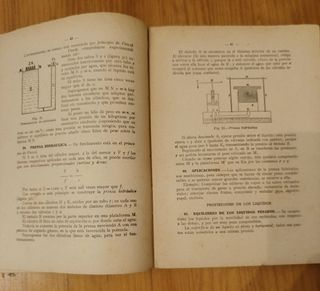 Libro antiguo Física y química + programa escolar
