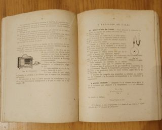 Libro antiguo Física y química + programa escolar