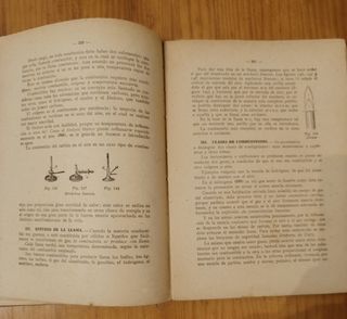 Libro antiguo Física y química + programa escolar