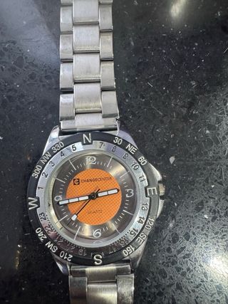 Reloj Changecenter |  Naranja & Plata