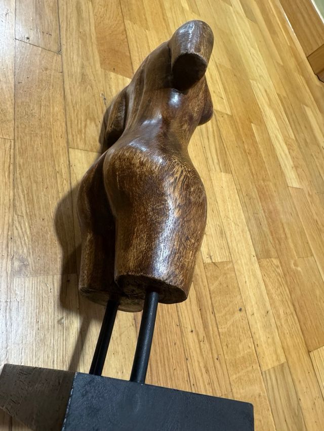 Escultura madera busto de mujer !!! Espectacular