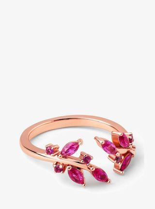 Anillo buganvilla Oro rosa