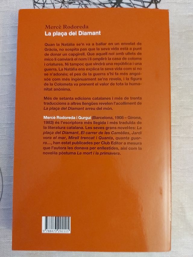 La plaça del Diamant (Club Editor Jove) (Catala...