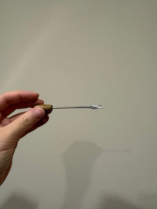Palillos Pinchos Madera Acero Vintage