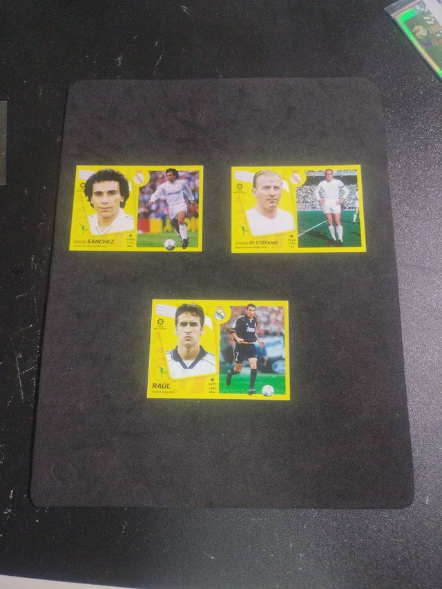 Cromos Real Madrid: Sanchez, Di Stéfano, Raúl
