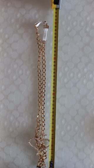 Collana oro strass bigiotteria donna usata cuore