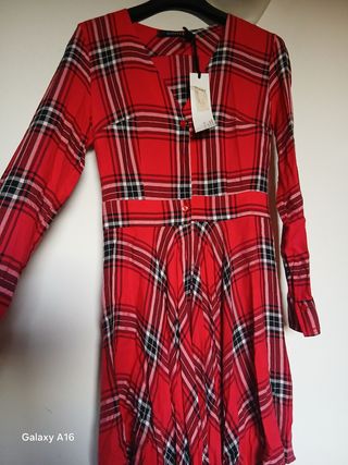 Vestito scozzese rosso