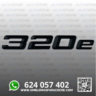Emblema 320e negro para maletero de BMW Serie 3
