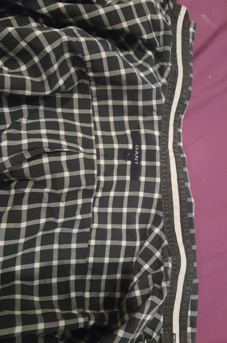 Camisa Gant L cuadros negros