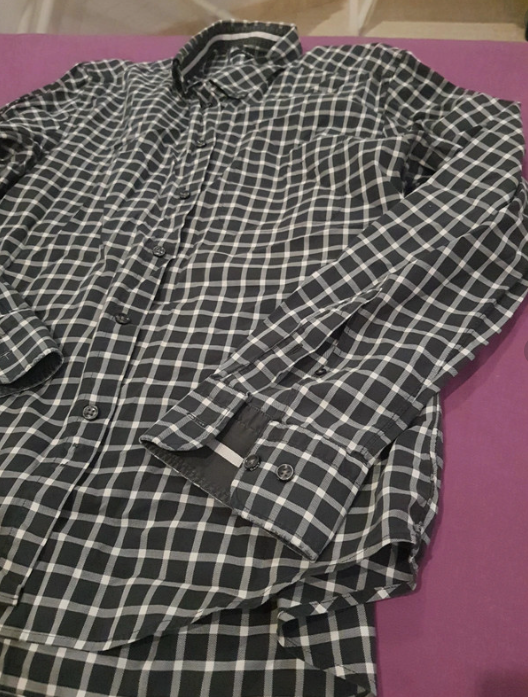 Camisa Gant L cuadros negros