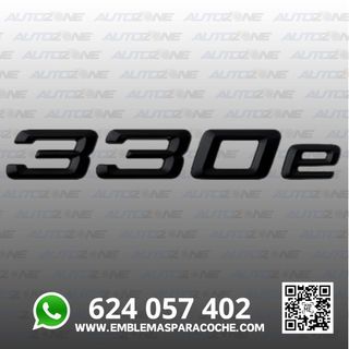 Emblema 330e negro para maletero de BMW Serie 3
