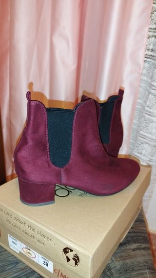 Botines mujer burdeos nº39